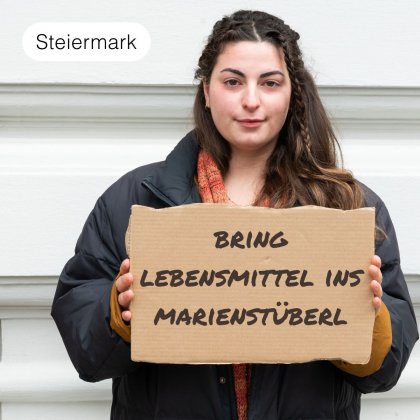 Bring Lebensmittel f&uuml;r Menschen in Not ins Marienst&uuml;berl in Graz