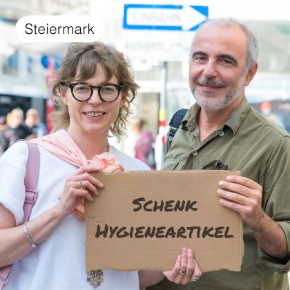 Schenk armutsbetroffenen Menschen Hygieneartikel
