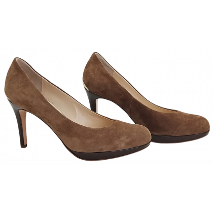 H&ouml;gl Damen Veloursleder Pumps, braun - EU 37,5