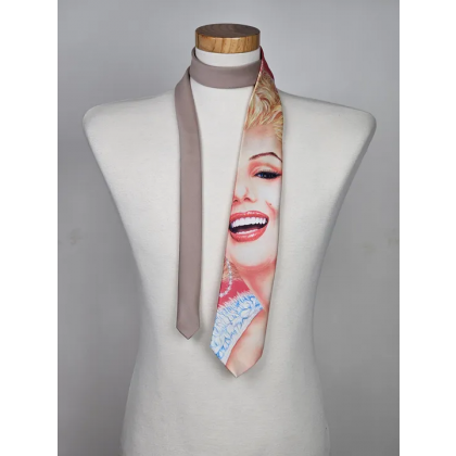 Vintage Ralph Marlin Krawatte "Portrait of Marilyn" 1991, Marilyn Monroe Pop Art Kult