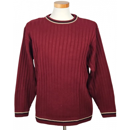 BATY Fashion Vintage Pullover, weinrot - Gr. XXL