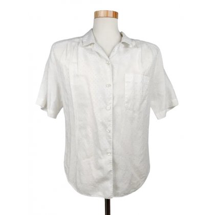Vintage J. Leopold Damen Bluse - Gr. wei&szlig; - XL / 42