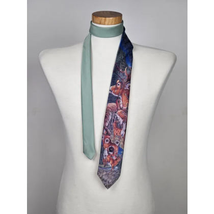 Vintage Ralph Marlin Krawatte "Deer" 1988, Hirsch-Motive