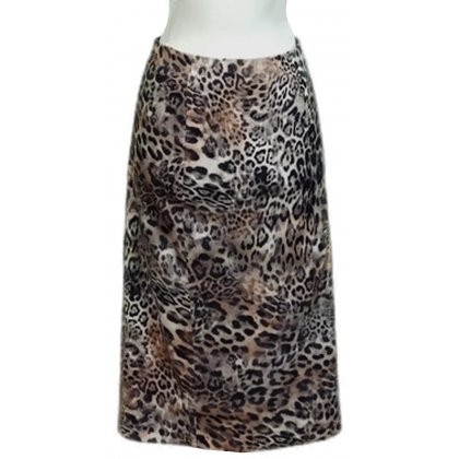Marc Cain Damen Midikleid mit Leopardenprint in Braun/Beige, Gr. 36