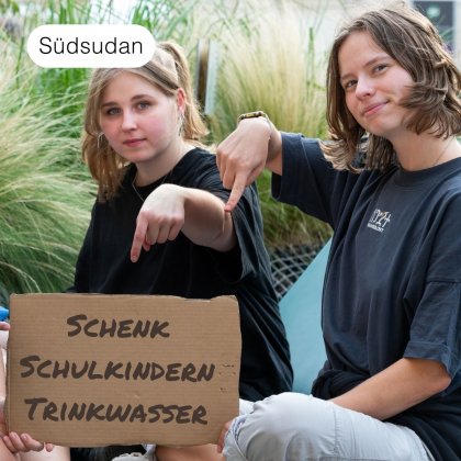 Schenk Kindern im Südsudan sauberes Trinkwasser
