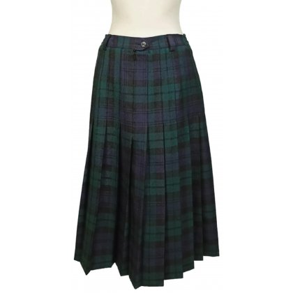 O'Neill of Dublin Damen Midi Karorock gr&uuml;n/schwarz aus Wolle Gr. 38