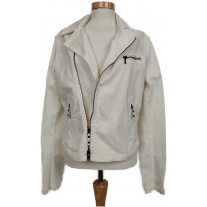 Armani Damen Denim Jacke natur wei&szlig; Gr. Eu 46 ,US 10