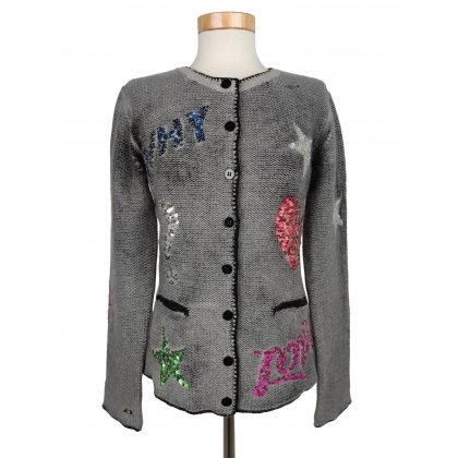 Grace Damen Strickjacke, grau - Gr. M
