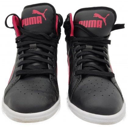Puma Kinder Sneakers schwarz/pink Gr. 35.5