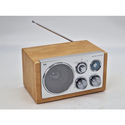 TCM Retro Tischradio / FM-AM Radio (Modell 218079) - Braun / Silber