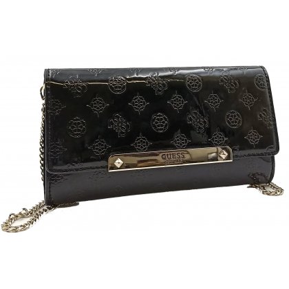 Guess Damen Lackclutch schwarz