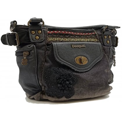 Desigual Damentasche gemustert schwarz