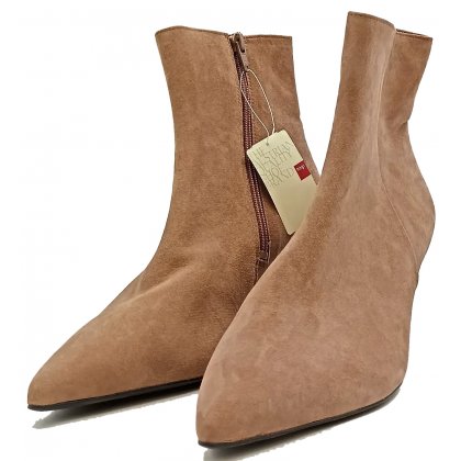 H&ouml;gl Veloursleder Stiefletten taupe Gr. 39