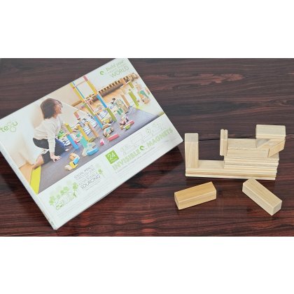 Magnetic Wooden Blocks Classic. - Holzmagnetbausteine (24teilig) - tegu