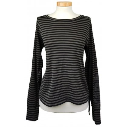 Marc Cain Sports Damenshirt gestreift grau/schwarz Gr. S