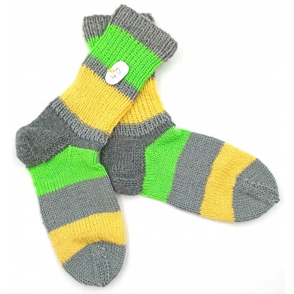 Handgestrickte Wollsocken Gr. 40