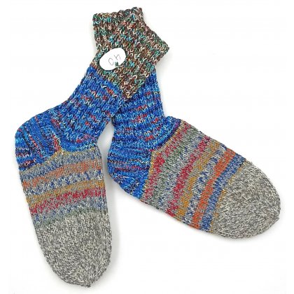 Handgestrickte Wollsocken Gr. 40