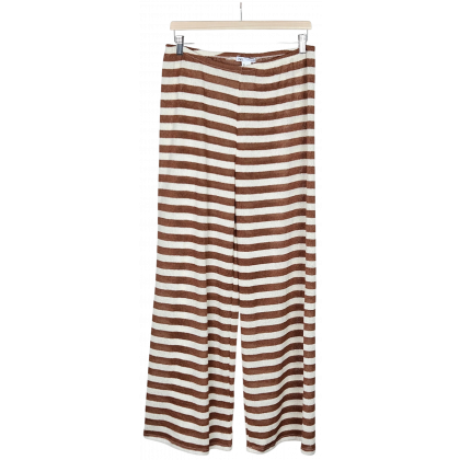 ZARA Damen Hose, braun/beige - Gr. L