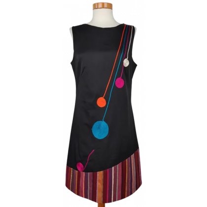 Ojal&aacute; Paloma del Pozo Damen Midikleid, schwarz - Gr. L 