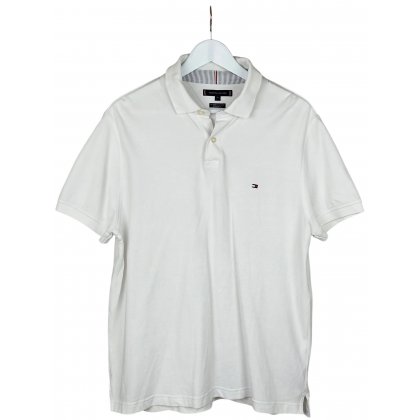 TOMMY HILFIGER Herren Polohemd, weiß - Gr. XL