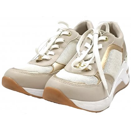 Tom Tailor Damensneaker beige/wei&szlig; Gr. 41