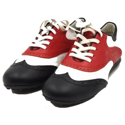 Walter Genuin Damengolfschuhe schwarz/weiß/rot Gr. 37