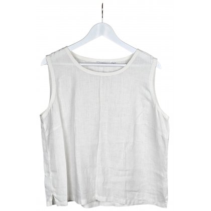 CASSANI Damen Leinentop, wei&szlig; - Gr. XL