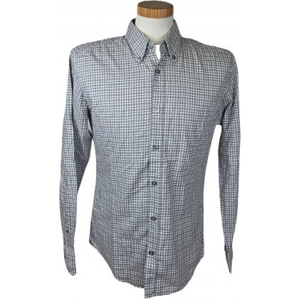 Hugo Boss Herrenhemd weiß/grau Gr. M