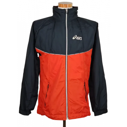 Asics Herren Sportjacke, rot/schwarz - Gr. S 
