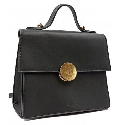Seidenfeld Damen Ledertasche schwarz