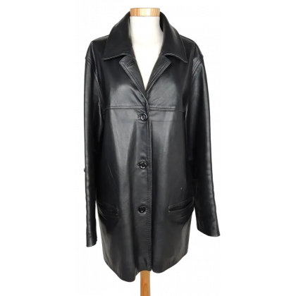 Benny's Shop Damen Lederjacke, schwarz - Gr. M