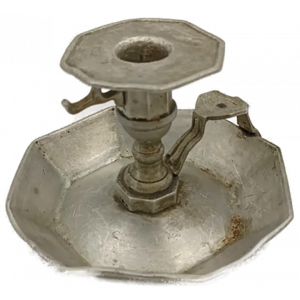 Zinnkerzenst&auml;nder mit Tragegriff Vintage