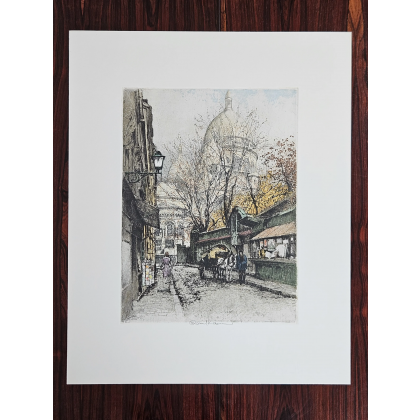 Montmartre Paris - Robert Kasimir - Radierung in Farbe 