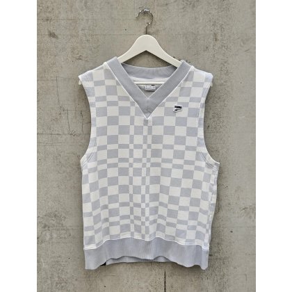 PUMA Herren Vintage Pullunder, grau/wei&szlig;- Gr. S
