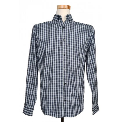 s.Oliver Herren Hemd, blau/grau- Gr. S 