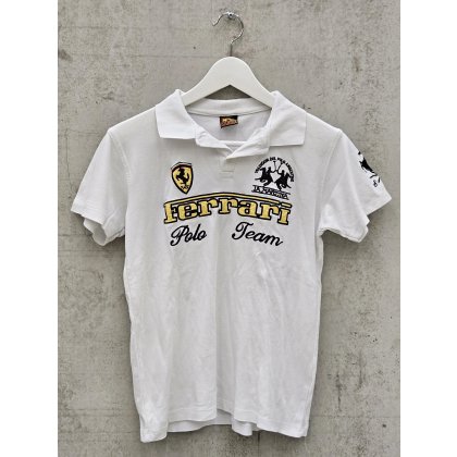 LA MARTINA x FERRARI Kinder T-Shirt, wei&szlig; - Gr. 170/176