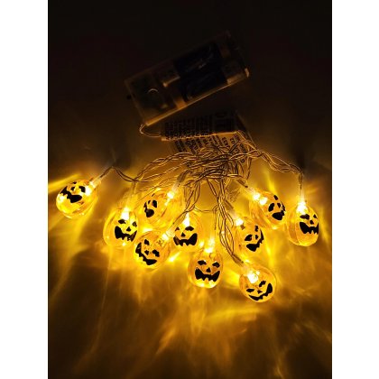 LED-Lichterkette für Halloween #3" Kürbis"