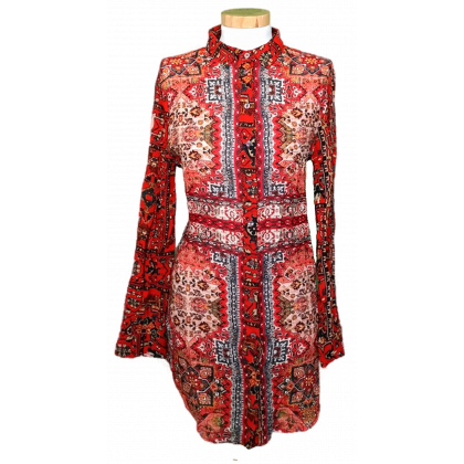 Desigual Damen Bluse rot gemustert Gr. M