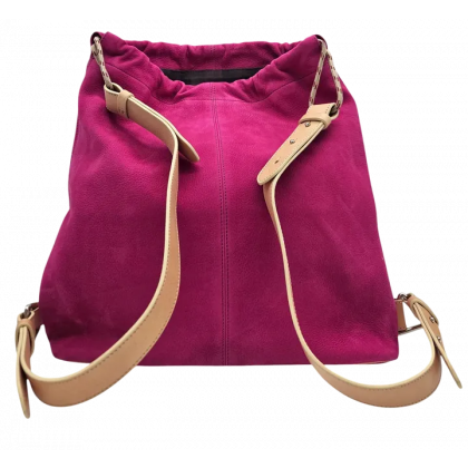 Max V. Koenig Damen Lederrucksack, pink