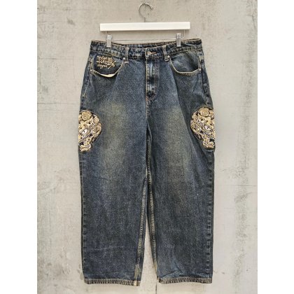 ED HARDY x URBAN OUTFITTERS Y2K Herren Jeans, blau - Gr. M