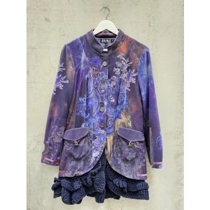 ETOILE DU MONDE Damen Vintage Jacke, blau - Gr. S