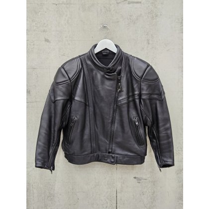 SANMARU Herren Leder Motorrad Jacket, schwarz - Gr. M