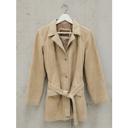 EMPORIO ARMANI Damen Vintage 80' Lederjacke, braun - Gr. M