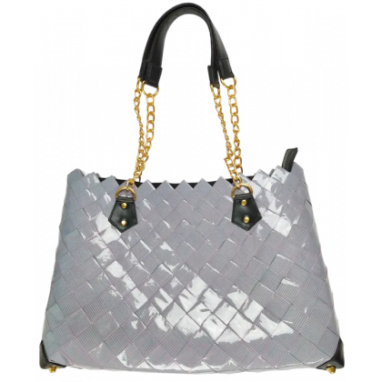 Rebagz Upcycling Damen Shopper, grau 