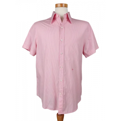 Joop! Herren Kurzarmhemd, wei&szlig;/rosa - Gr. L