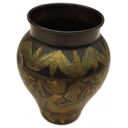 Vintage Ägyptische Vase mit Pharaonen-Relief