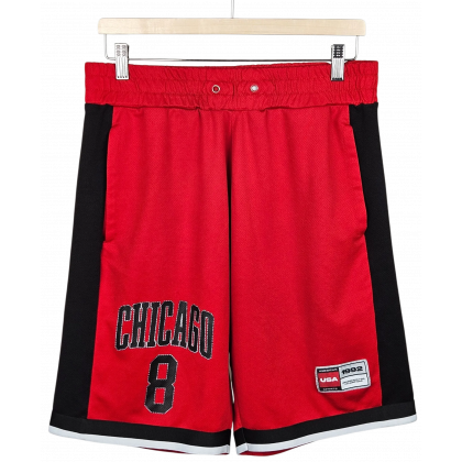 FSBN Herren Basketball Shorts "Chicago", rot - Gr. L