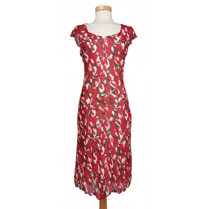 s.Oliver Damenkleid rot-wei&szlig; - Gr. S