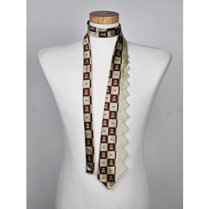 Angelika Holz Berlin "Sägezahn-Krawatte", Vintage Art Tie - Design-Rarität!