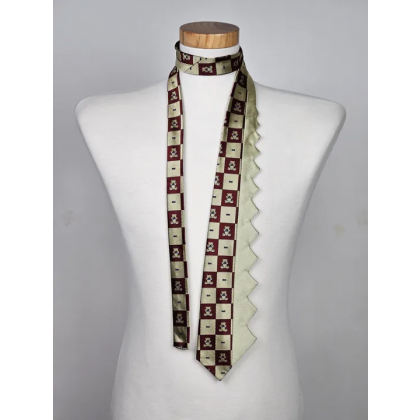 Angelika Holz Berlin "S&auml;gezahn-Krawatte", Vintage Art Tie - Design-Rarit&auml;t! 